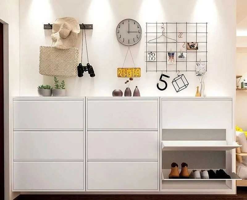 oyoq kiyim shkafi / Devorga osiladigan javon/minimalistik / YANGIcha