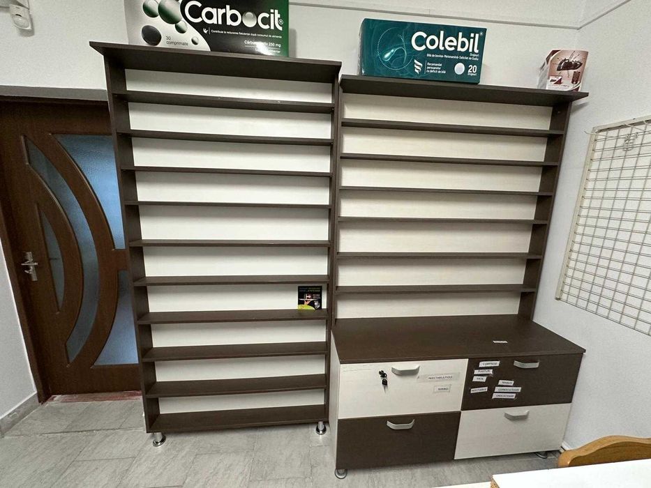 Mobilier birou cu sertare si etajere