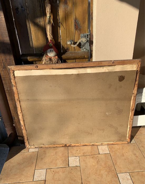 Tablou mare pictat in ulei pe panza. 110x90cm