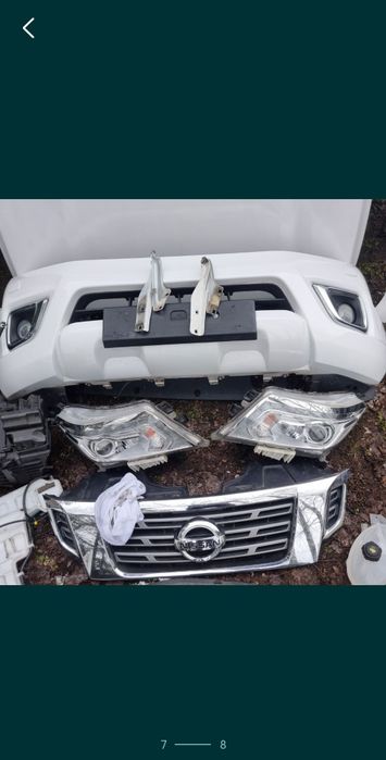 Bara faruri aripi capota grila scuturi carenaje nissan navara 2018