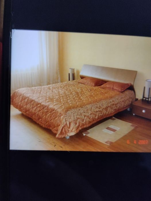 Кровать из шпона с изогнутой спиной возле Байтерека