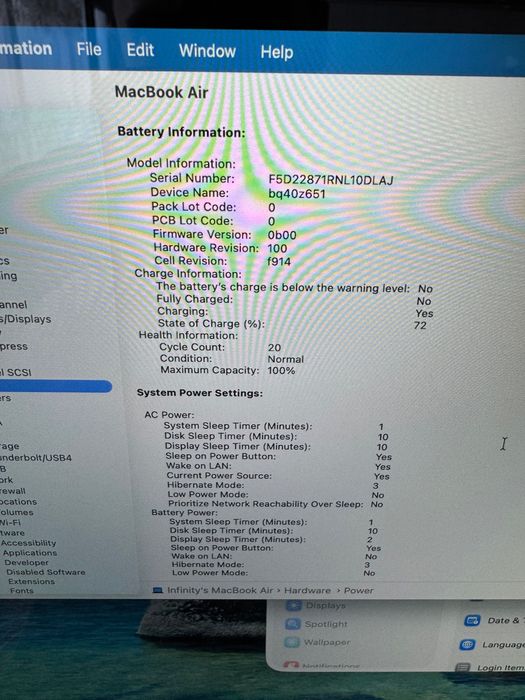 MacBook Air. 13inch. 8/256. M2chip 2022 Full Box.