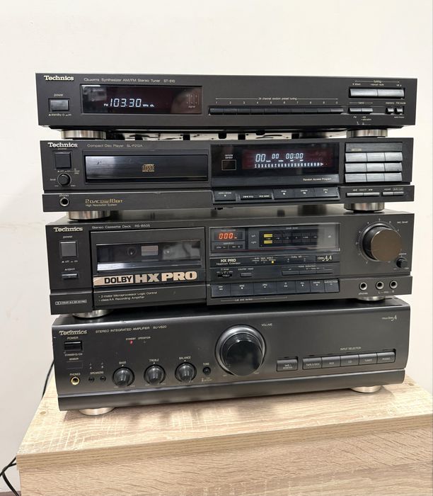 Ретро аудио система - сет TECHNICS - усилвател, сд плеър, дек и тунер