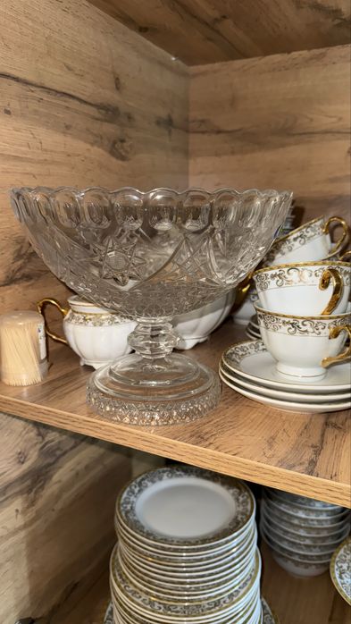 Посуда сервис хрустальная ваза
