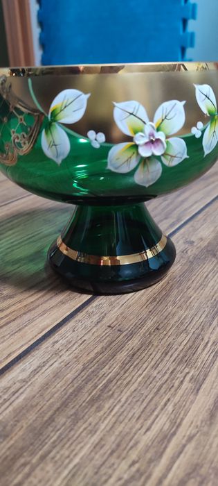 Фруктовница зелёная лепка Чехия