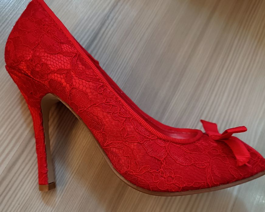 Pantofi mireasa oiele, platforme, iele mărime 35 Nou