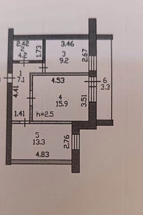 Продается 2 ком квартира в 19 мкр-не.