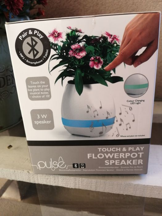 Музикална саксия, Bluetooth, музикална колонка, Подарък за жена