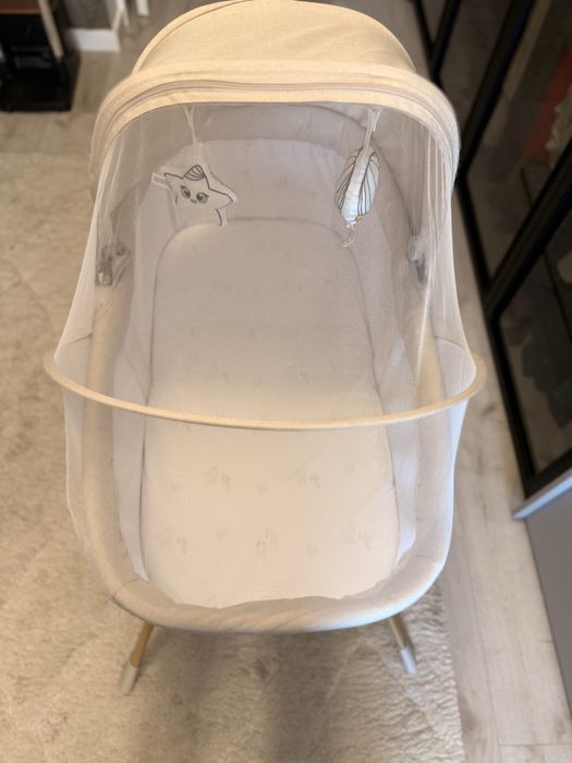 Vand Patut bebelus Lionelo cu Protectie Animale 0-9 kg, culoare beige