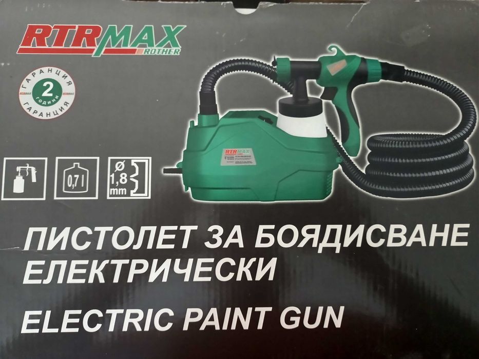 НОВ! ЕЛЕКТРИЧЕСКИ ПИСТОЛЕТ ЗА БОЯДИСВАНЕ RTR SPRAY ZOOM /600W/