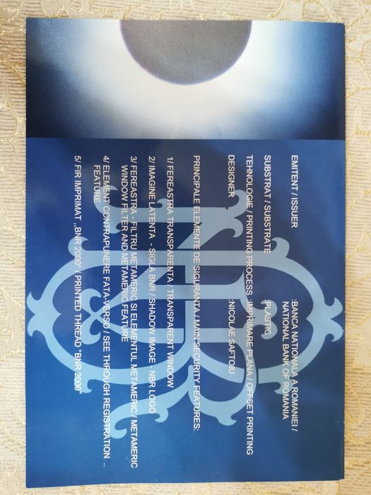 Bancnotă eclipsa 2000 lei stare exceptionala