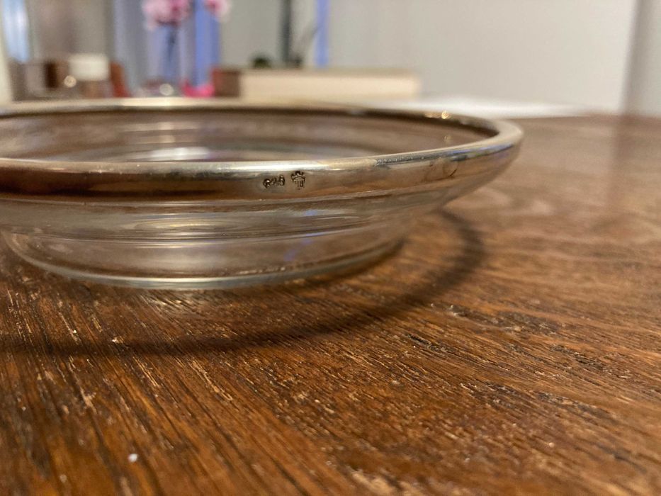 vas cristal si argint H.B secol 19 pt bijuterii caviar lucruri fine