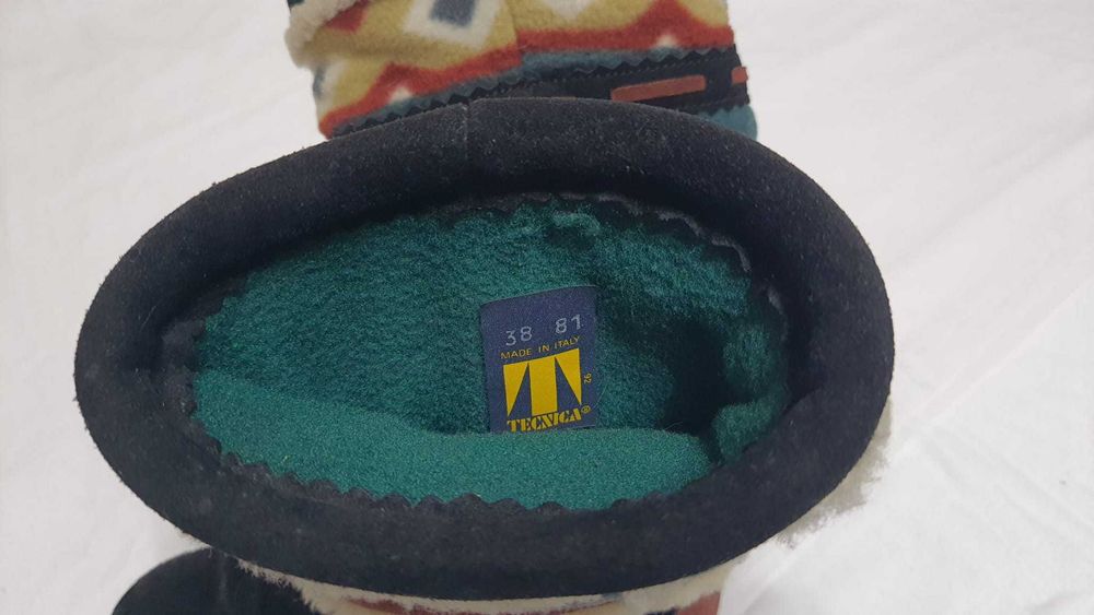 Cizme scurte imblanite natural, TECNICA, piele foca marimea 37,5