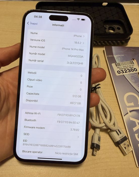 iPhone 14 Pro Max 512 GB, stare IMPECABILA, ca NOU