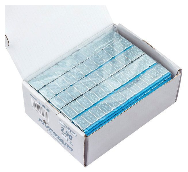 Кутия със самозалепващи се противотежести 2.5 гр. - 100 ленти - 12 бр.