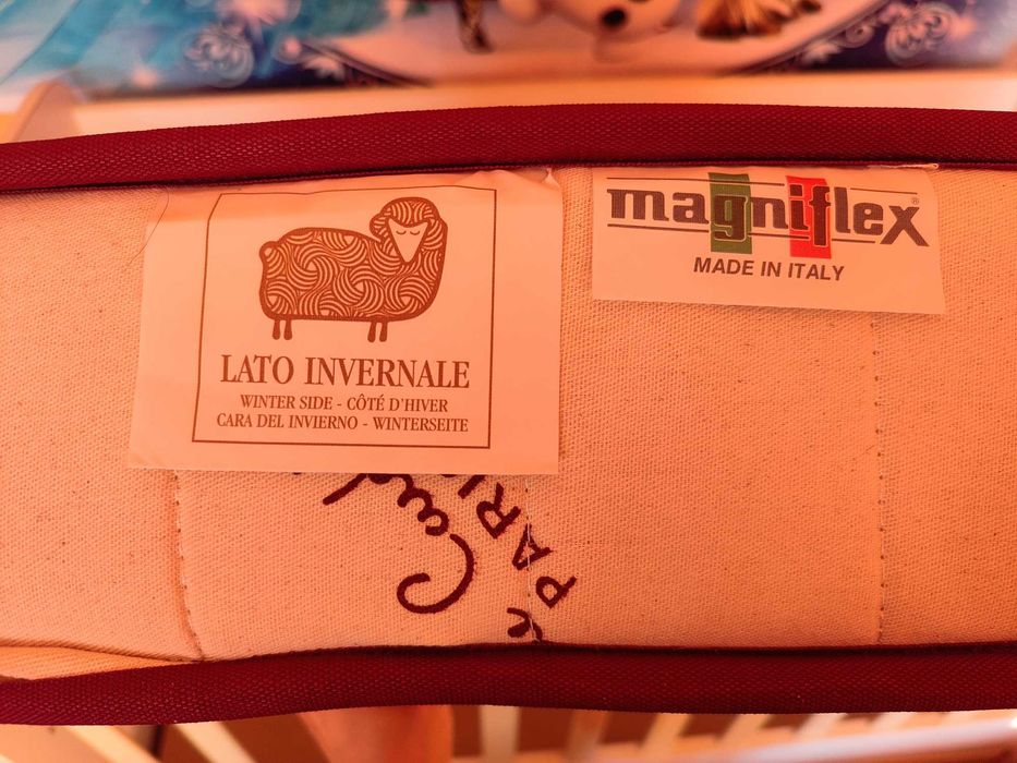 Бебешка кошара 120х60 на Мебели "Кирев" - бяла + матрак "Пиер Карден"