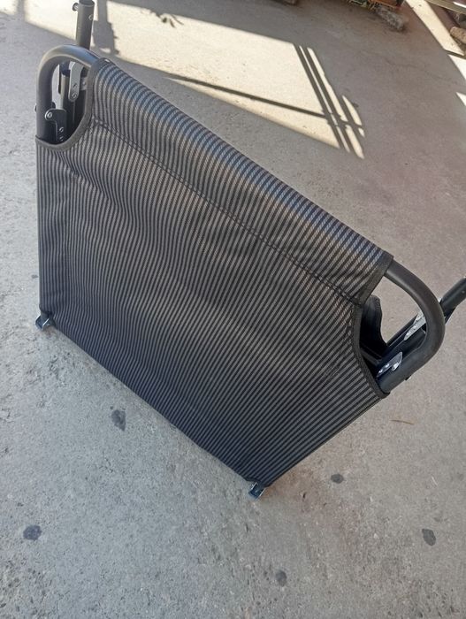 Сгъваем шезлонг,  сив, 172.5x55.5 см, с регулируема облега