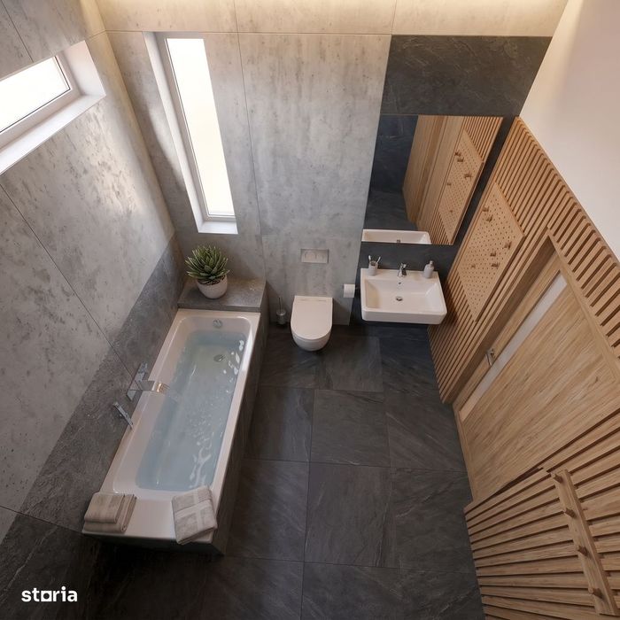 Apartament 2 camere + Curte, Loc de parcare, Incalzire in pardoseala