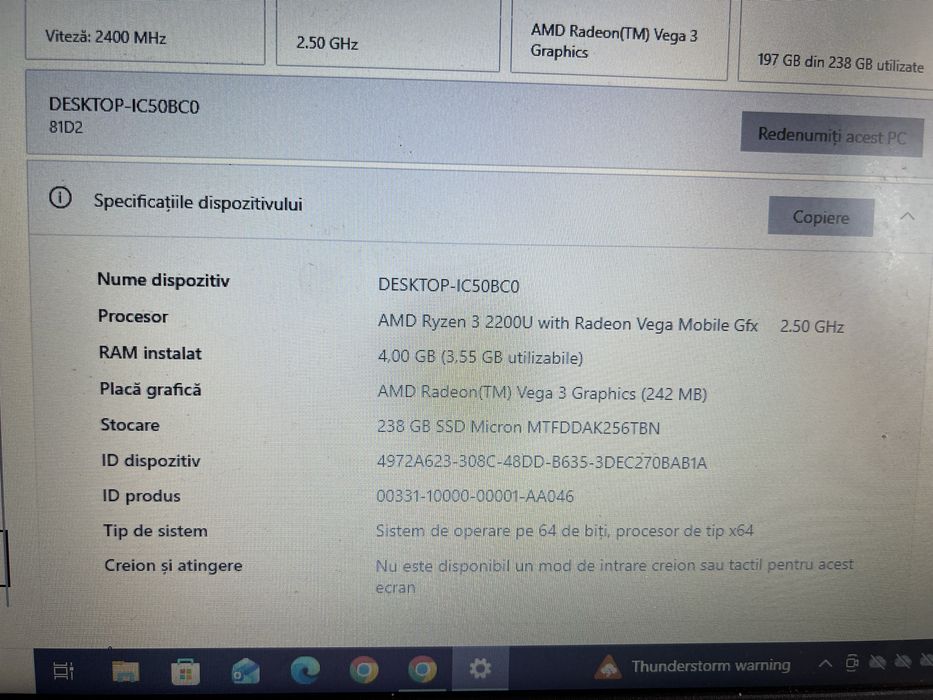 Vand Laptop Lenovo