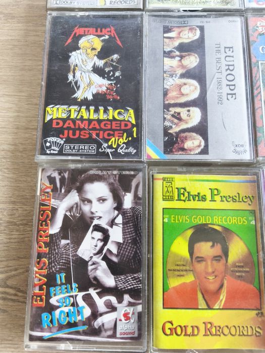 Casete audio rock & pop originale – Metallica, Guns N’ Roses, Elvis, Offspring – 40 lei/buc