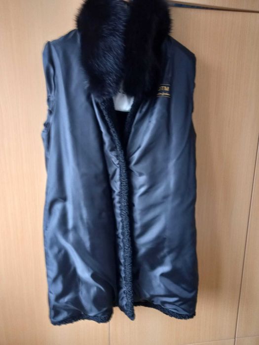 haina blana miel, guler vulpe, marime 50 [purtata o singura data]