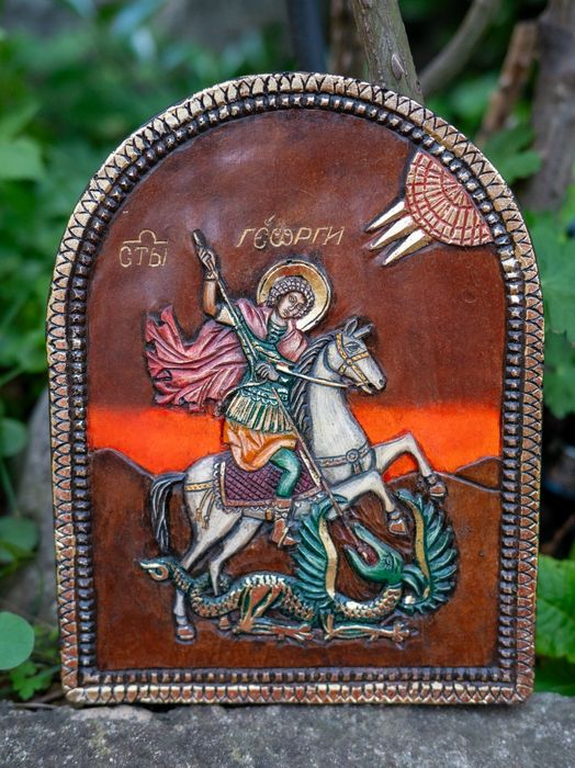 Икона Уникат Иисус Христос Св. Георги Йоан Николай Кашев