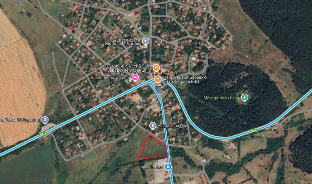 Продава се Парцел в с. Саранци, Област София-област - 2652 кв.м за 35 €/кв.м - Снимка #2