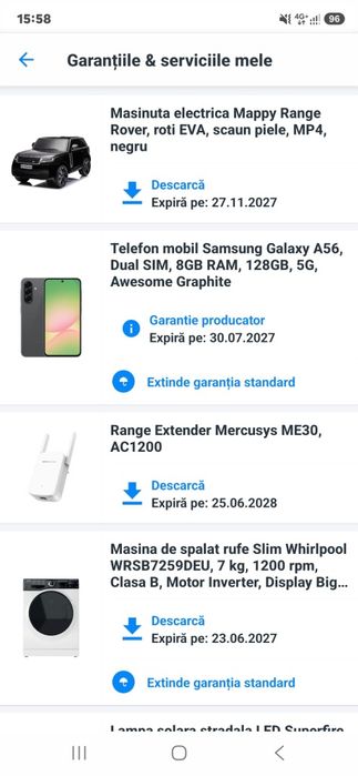 Samsung A56 5G Garanție 30.07.2027