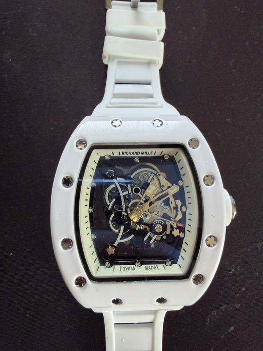 Richard Mille skeleton чисто бял