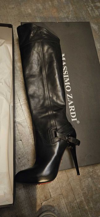 Продавам италиански  ботуши/чизми, Massimo Zardi, естествена кожа