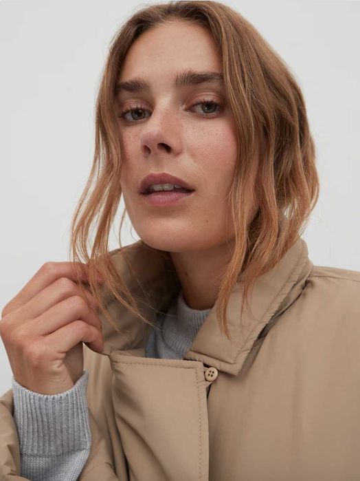 Зимно дълго яке, палто, 36 номер (S), с топла подплата