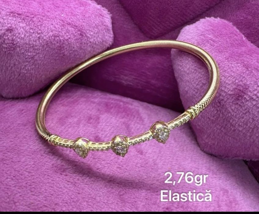 Brățară elastică,  aur 14 k