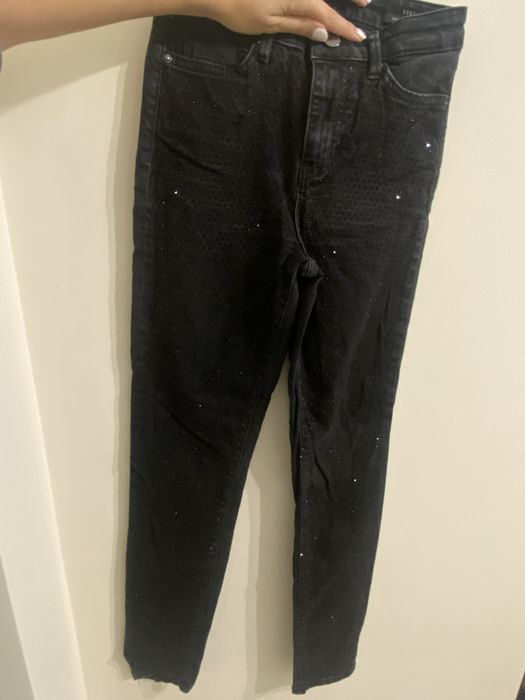 Guess Skinny High Черни дънки с камъни
