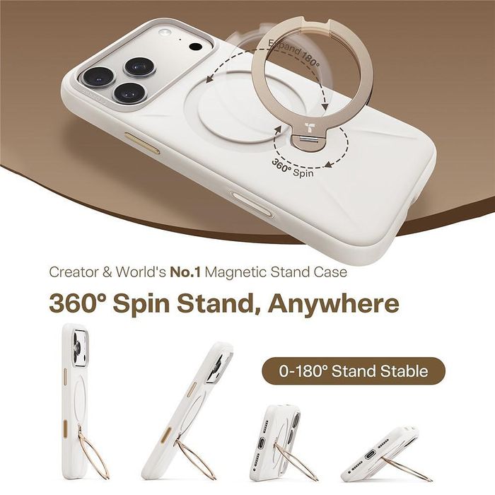 Калъф torras qpro silicone series за iphone 17 pro max в бял цвят