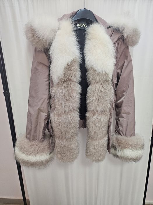 Дамско елегантно яке с естествен косъм