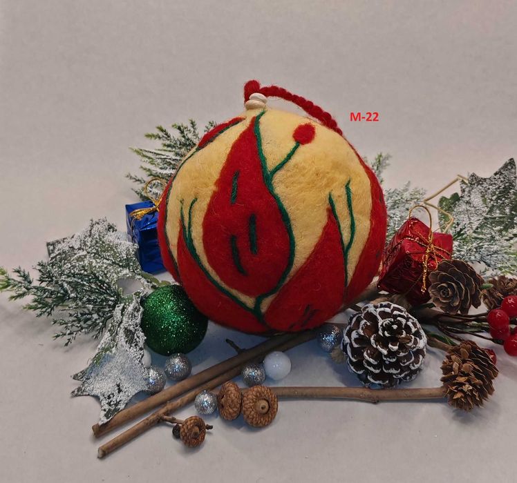 Ръчно изработени Коледни топки от вълна
