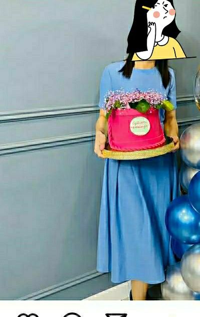 Женская платье синий