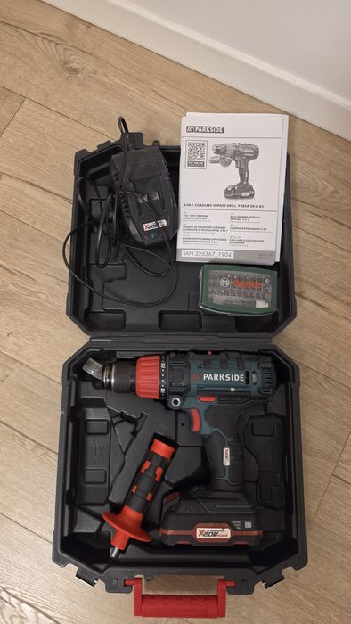 Bormaşină cu percuție Parkside PSBSA 20-Li B2, 20V, 45 Nm