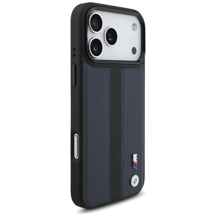 Case bmw m perforated stripe logo magsafe for iphone 17 pro max navy b