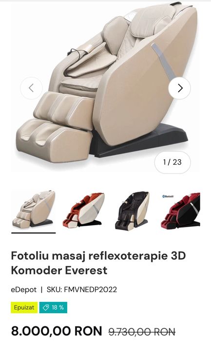 Fotoliu masaj Komoder Everest