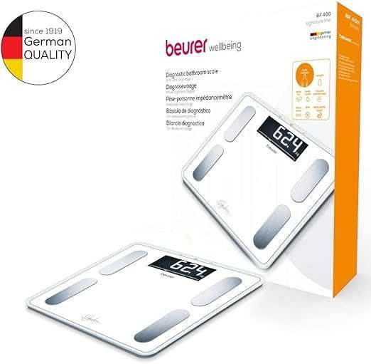 Диагностичен кантар Beurer BF 400 Signature Line, Капацитет 200кг, Бял