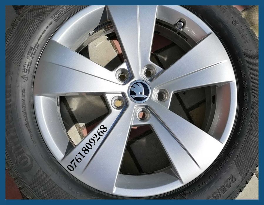 Set 4 capace 56mm 5JA601151 jante aliaj Skoda Octavia Fabia Yeti Rapid