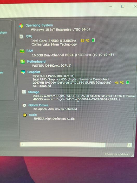 PC gaming I5 9500 , GTX 1660 Super , 16 Gb RAM , NVMe 256 , hdd500