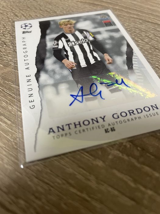 Подпис Anthony Gordon topps match attax 23/24
