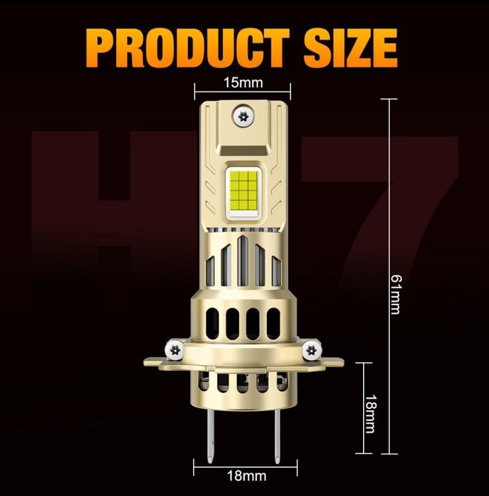 Becuri LED H7 Canbus  12V  32000LM set 2buc
