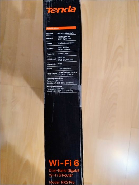 Router Tenda RX2 Pro Wi-Fi 6 AX1500 dual-band