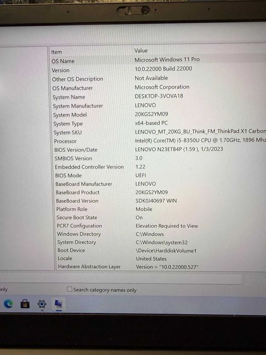 Hope Amanet P10/Laptop LENOVO THINKPAD X1 Carbon 6Th Generation
