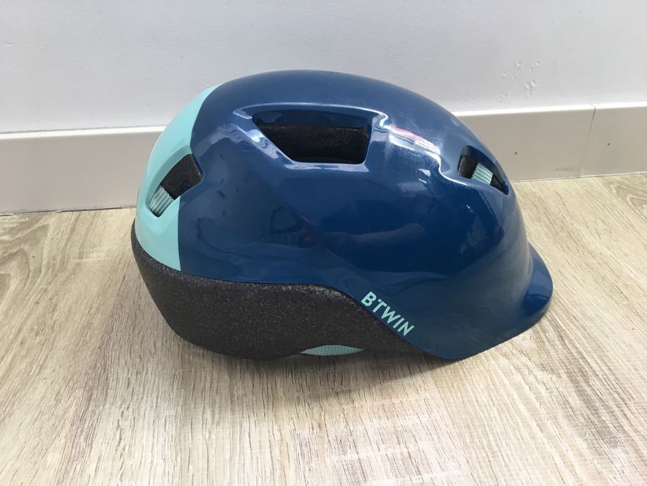 Casca protectie ciclism BTWIN copii marimea S/53-56cm si manusi BTWIN