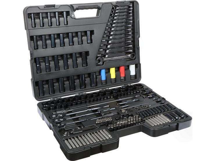 Trusa chei (scule)Halfords Advanced 200 Piece Black Edition Socket and Ratchet Spanner Set