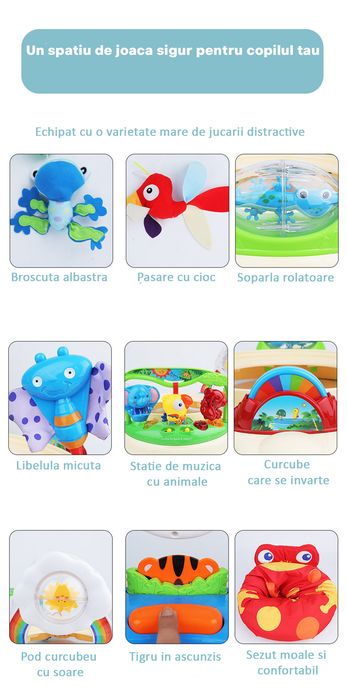 Jumper bebelusi, centru de activități, 3 trepte de inaltime
